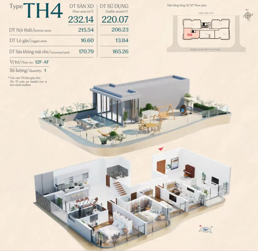 Thiết kế căn hộ tophouse 