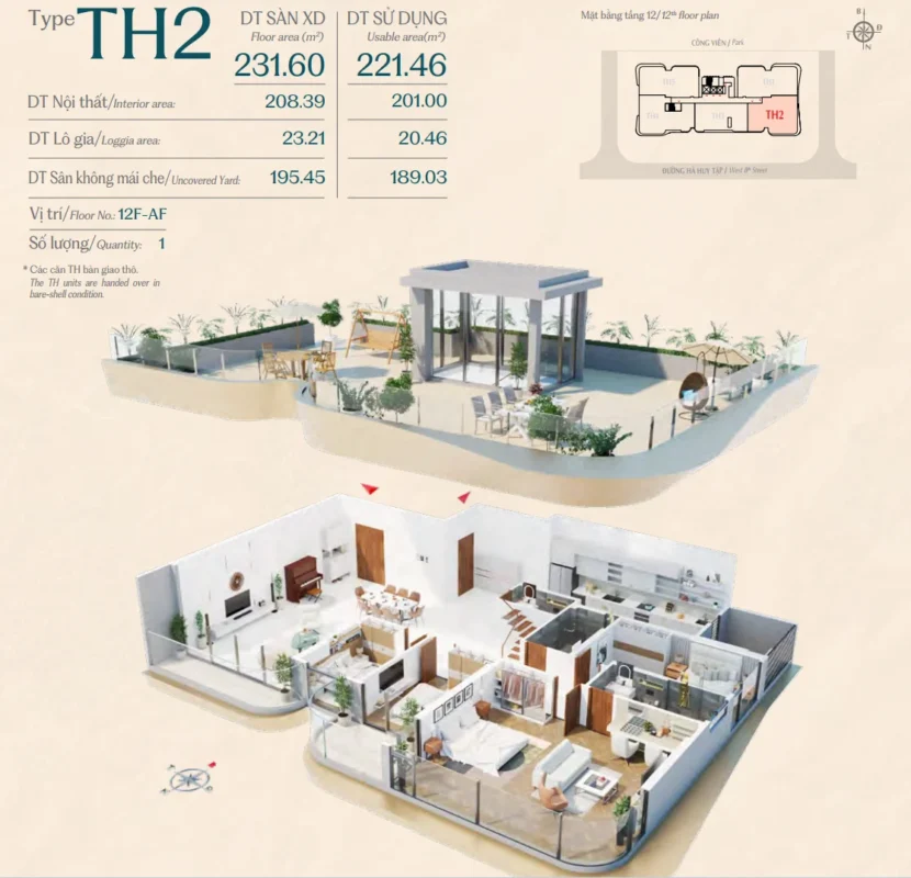 Thiết kế căn hộ tophouse 