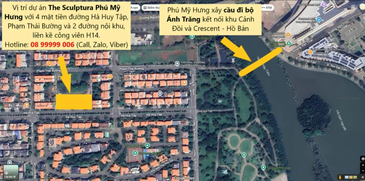 Vị trí dự án The Sculptura ngay khu Cảnh Đồi