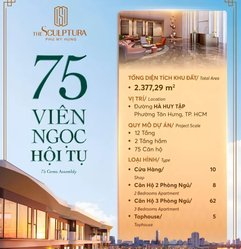 The Sculptura chỉ 75 căn hộ cao cấp